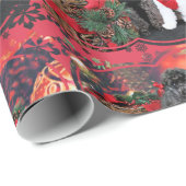 クリスマス- Amicheのプードル- Tinkerbellのマルチーズ ラッピングペーパー (ロールコーナー)