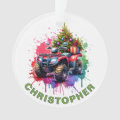 クリスマス ATV オーダーメイド ネーム オーナメント (正面)