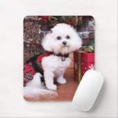 クリスマス- Bichon Frise - Mia マウスパッド (マウス)