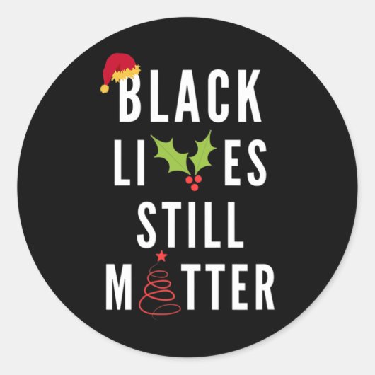 クリスマス Blm グラフィックTシャツ ラウンドシール (正面)