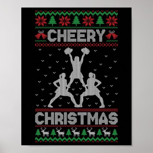 クリスマス cheerleader 練習用 残念なクリスマス衣装 ポスター (正面)