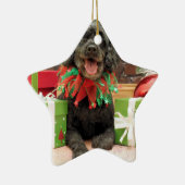 クリスマス- Cockapoo - Trumbo セラミックオーナメント (右)