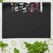 クリスマス – Fa-La-La Mingo Flamingo With Christmas キッチンタオル (折り畳み)