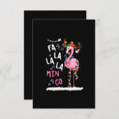 クリスマス – Fa-La-La Mingo Flamingo With Christmas サンキューカード (正面/裏面)