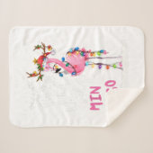 クリスマス – Fa-La-La Mingo Flamingo With Christmas シェルパブランケット (正面(横))