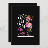 クリスマス – Fa-La-La Mingo Flamingo With Christmas セーブザデート (正面/裏面)