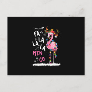 クリスマス – Fa-La-La Mingo Flamingo With Christmas ポストカード