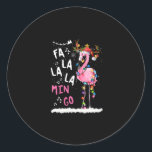 クリスマス – Fa-La-La Mingo Flamingo With Christmas ラウンドシール<br><div class="desc">クリスマス – Fa-La-La Mingo Flamingoクリスマスピンクのフラミンゴアパレルとフラミンゴ愛好家のためのアパレル。フラミンゴクールギフト。フラミクールンゴの夏の動機ビーチで休日のために。動物園のフラミンゴを訪れるフラミンゴの恋人とフラミンゴは彼の動物お気に入りのである。 – この驚くべきピンクのフラミンゴはおもしろい、フラミンゴの恋人や女の子、あるいはこの動物を愛する男の子に最適な贈り物のアイディアかわいらしであエレガントる。フラミンゴは与え群れはしない。</div>