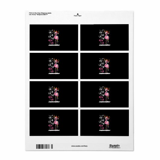 クリスマス – Fa-La-La Mingo Flamingo With Christmas ラベル (フルシート)