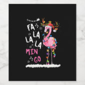 クリスマス – Fa-La-La Mingo Flamingo With Christmas ワインラベル (シングルラベル)
