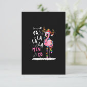 クリスマス – Fa-La-La Mingo Flamingo With Christmas 出欠カード (スタンド正面)