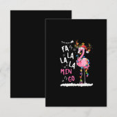 クリスマス – Fa-La-La Mingo Flamingo With Christmas 出欠カード (正面/裏面)