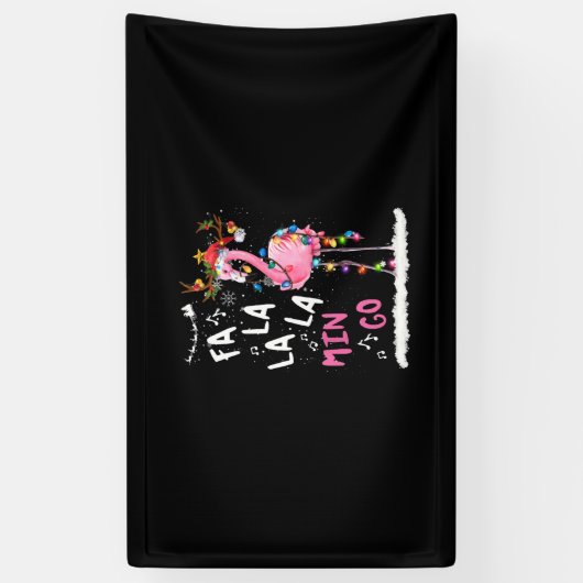 クリスマス – Fa-La-La Mingo Flamingo With Christmas 横断幕 (縦)