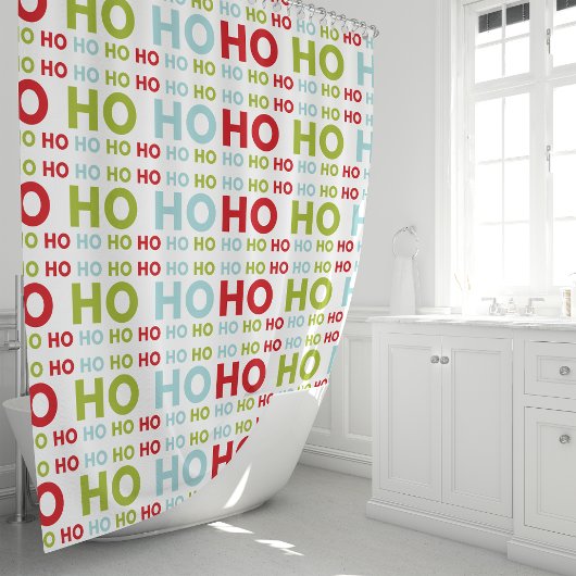 クリスマス HO HO HO シャワーカーテン