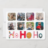 クリスマス Ho Ho Ho 8枚の写真 カラフル (正面)