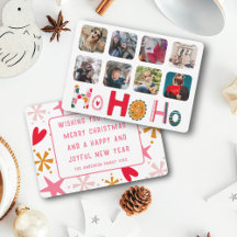 クリスマス Ho Ho Ho 8枚の写真 カラフル