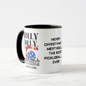 クリスマス HOLLY JOLLY PICKLEBALLY マグカップ (正面左)
