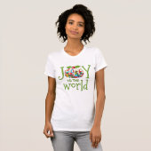 クリスマス JOY TO THE WORLD Tシャツ (正面フル)