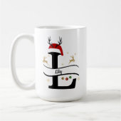 クリスマス L アルファベット コーヒーマグカップ (左)