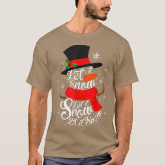 クリスマス、let It Snow、雪だるま、冬雪だるま Tシャツ