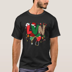 クリスマス LVN コケット ボウ ストेथスコープ 看護 Xmas Tシャツ