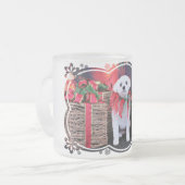 クリスマス- MaltiPoo - Taz フロストグラスマグカップ (正面左)