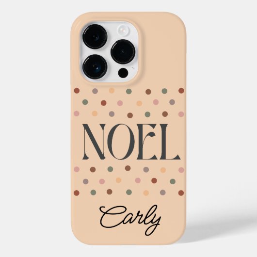 クリスマス NOEL ボヘミアン ベージュ Case-Mate iPhoneケース (裏面)