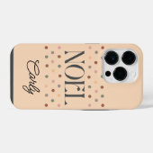 クリスマス NOEL ボヘミアン ベージュ iPhoneケース (裏面横)
