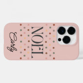 クリスマス NOEL ボホピンク Case-Mate iPhoneケース (裏面 (横))