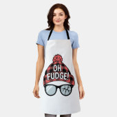 クリスマス Oh Fudge クリスマス休暇 楽しい休日 エプロン (着用した状態)
