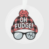 クリスマス Oh Fudge クリスマス休暇 楽しい休日  オーナメント (正面)