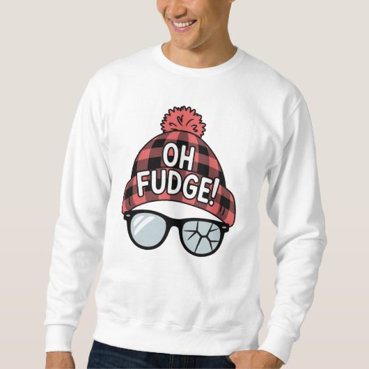 クリスマス Oh Fudge クリスマス休暇 楽しい休日  スウェットシャツ (正面)
