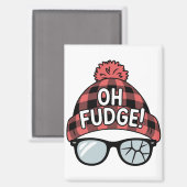 クリスマス Oh Fudge クリスマス休暇 楽しい休日 マグネット (正面/裏面)