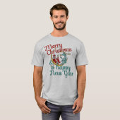 クリスマス- SANTA & REINDEER – クリスマス – 新年 Tシャツ (正面フル)