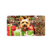 クリスマス – Silky Terrier - Haley ラベル (正面)