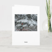 クリスマス、Snowyのマツの平和 シーズンカード (裏面)