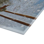 クリスマス、Snowyの冬場面の家 カッティングボード (角)