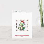 クリスマス+T+レックス+グリーティング カード (裏面)