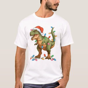 クリスマス+T+レックス+恐竜+Xmas+ディノ+ティラノサウルス Tシャツ