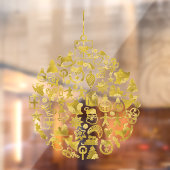 クリスマス- Tree – クリスマスアイコン付きボール2 ウィンドウサイン (シート2)