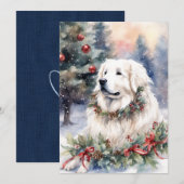 クリスマス - WC グレートピレネー (正面/裏面)