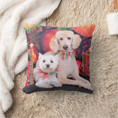 クリスマス- Westie JoHannah -プードルWinston クッション (ブランケット)