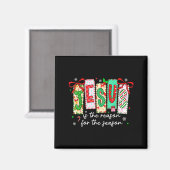 クリスマス Xmas イエスがシーズンの理由  マグネット (正面/裏面)