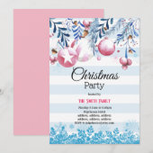 クリスマス、X'mas、ホリデーパーティーの招待状 招待状 (正面/裏面)