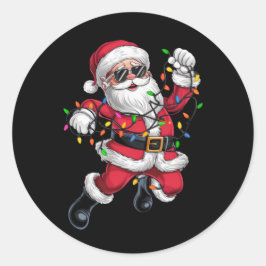 クリスマス Xmas ライト ホリデー と 楽しい サンタクロース ラウンドシール