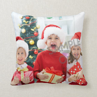 クリスマス Xmas 写真テンプレート 子供や家族 クッション