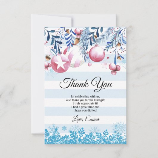 クリスマス、X'mas、感謝カード 招待状 (正面)