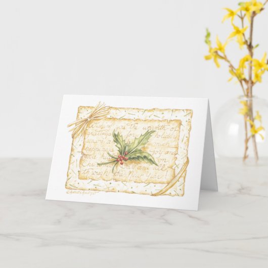 クリスマスAギフト同封お金ホルダーカード カード (黄色い花)