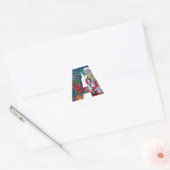 クリスマスAレター/バイリンモノグラム付きサンタ ラウンドシール (封筒)