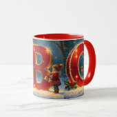 クリスマスABCフェスティブホリデーコーヒーマグ マグカップ (正面右)